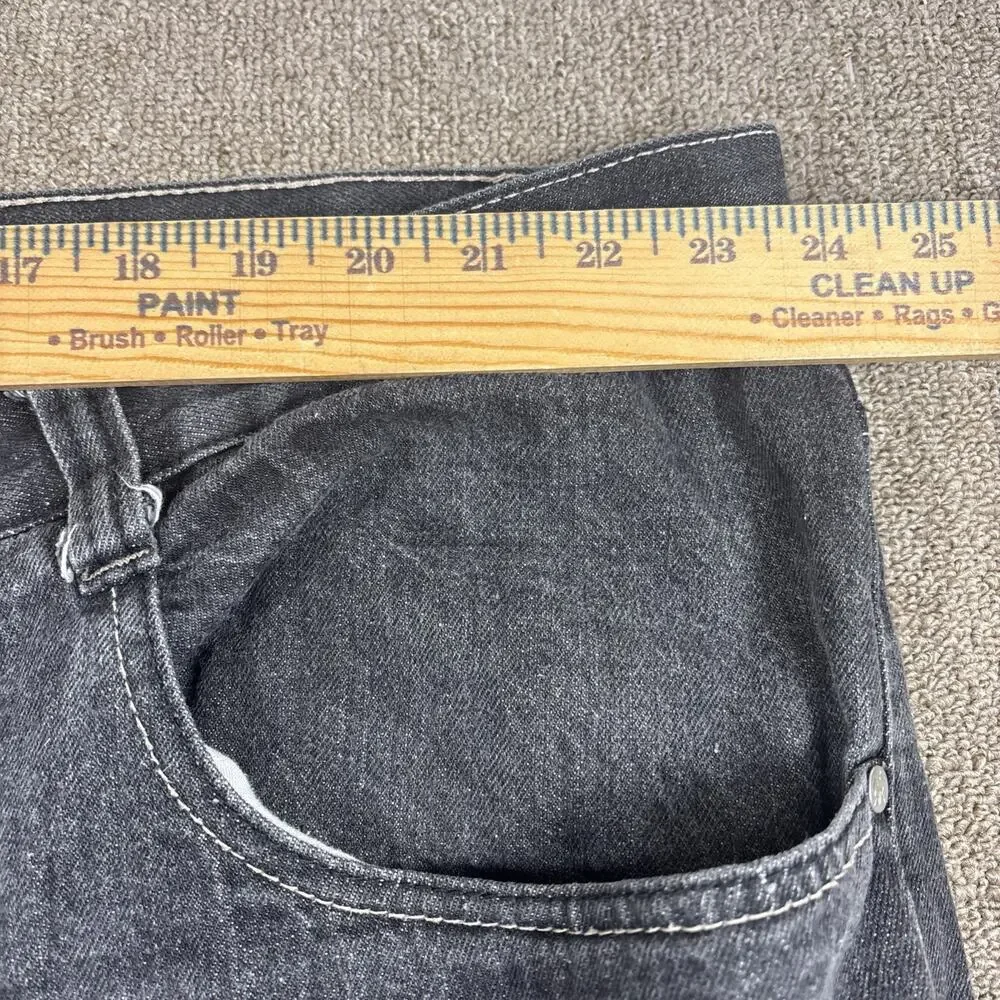 Y2K Men’s Red Ape Shorts Jorts Black Big & Tall Size 52 Denim Skate Baggy